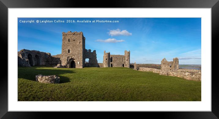 Llansteffan Castle South Wales Framed Mounted Print by Leighton Collins