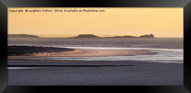 Worms Head and North Gower Framed Print by Leighton Collins