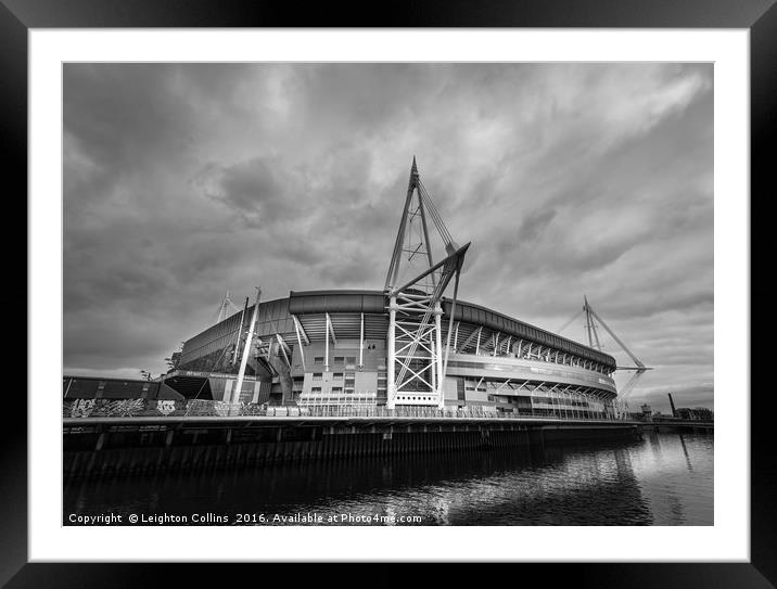 Principality Stadium, Cardiff Framed Mounted Print by Leighton Collins
