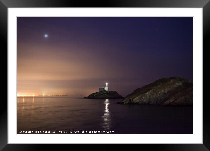 Mumbles by starlight Framed Mounted Print by Leighton Collins