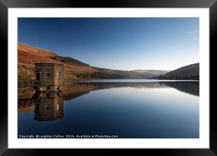 Talybont Reservoir Pump House Framed Mounted Print by Leighton Collins