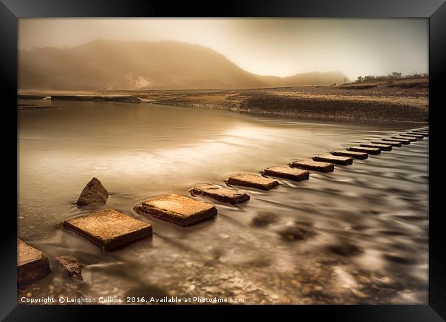Stepping stones Framed Print by Leighton Collins