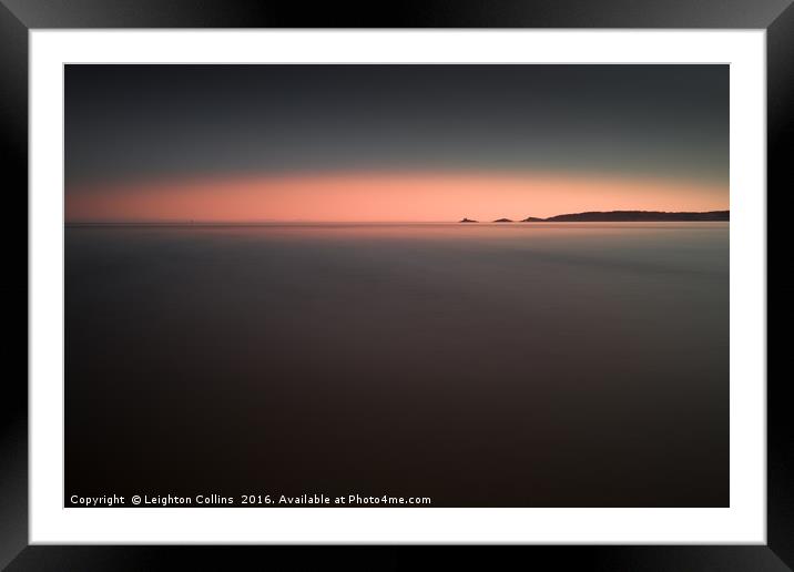Minimalist Mumbles Framed Mounted Print by Leighton Collins