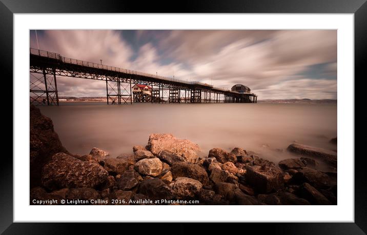Mumbles pier Swansea Framed Mounted Print by Leighton Collins