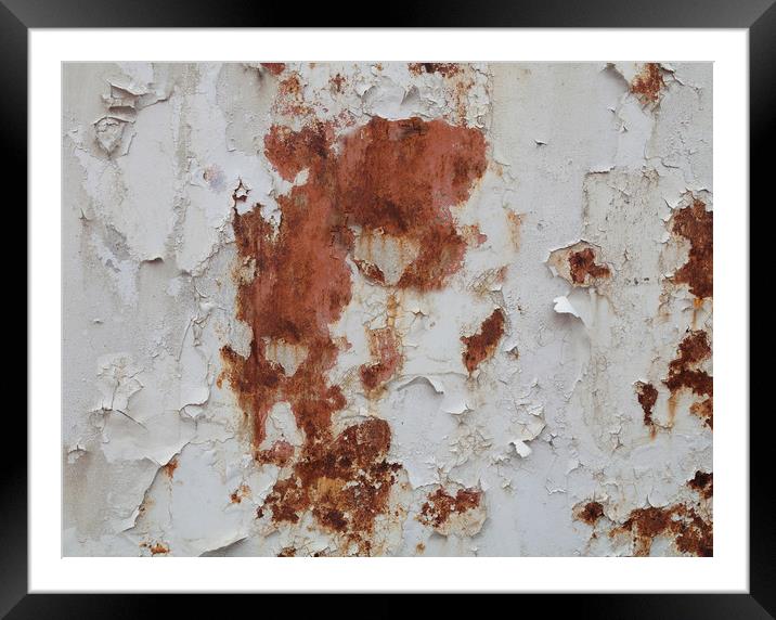 Flaking paint Framed Mounted Print by Leighton Collins