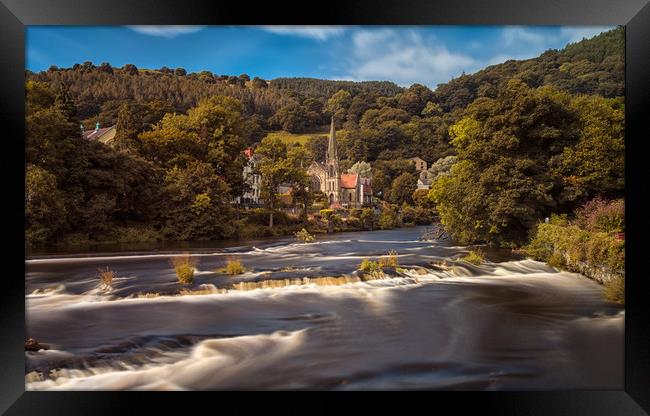 River Dee at Llangollen Framed Print by Leighton Collins