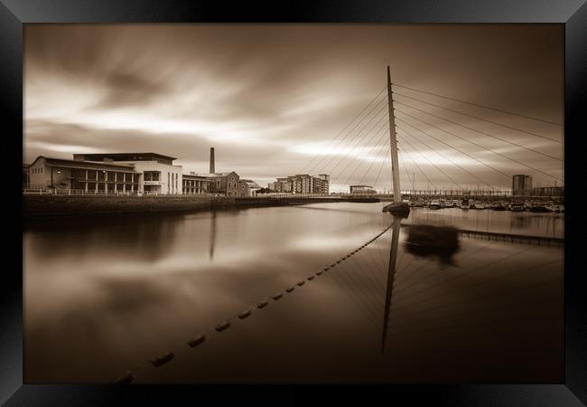 Swansea River Tawe Framed Print by Leighton Collins