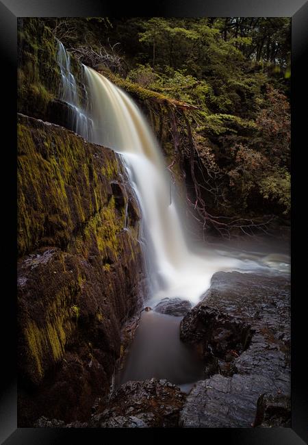 The ledge at Sgwd Clun Gwyn Framed Print by Leighton Collins