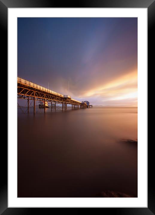 Daybreak at Mumbles pier Framed Mounted Print by Leighton Collins