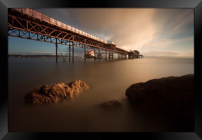 Morning at Mumbles pier Framed Print by Leighton Collins