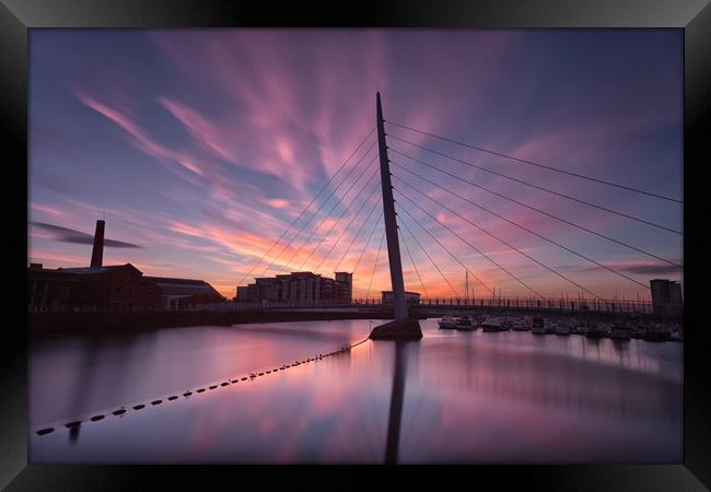 Early morning on the River Tawe Framed Print by Leighton Collins