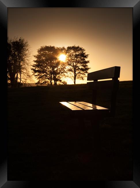 Sunset seat Framed Print by Leighton Collins