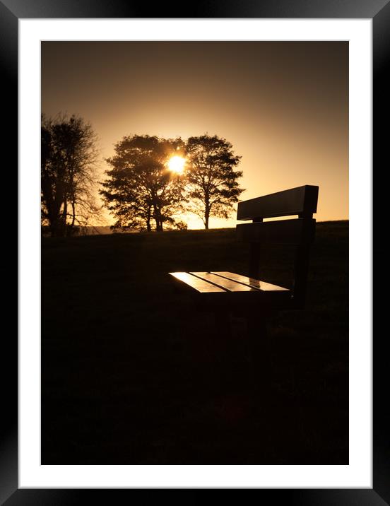 Sunset seat Framed Mounted Print by Leighton Collins