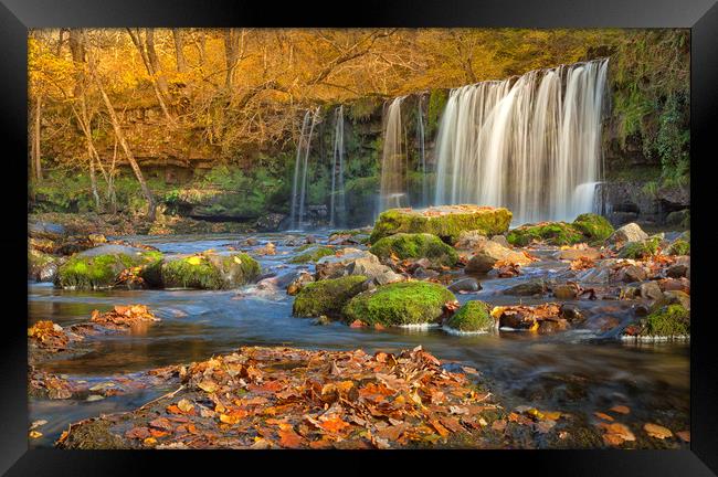 Sgwd Ddwli Uchaf Framed Print by Leighton Collins