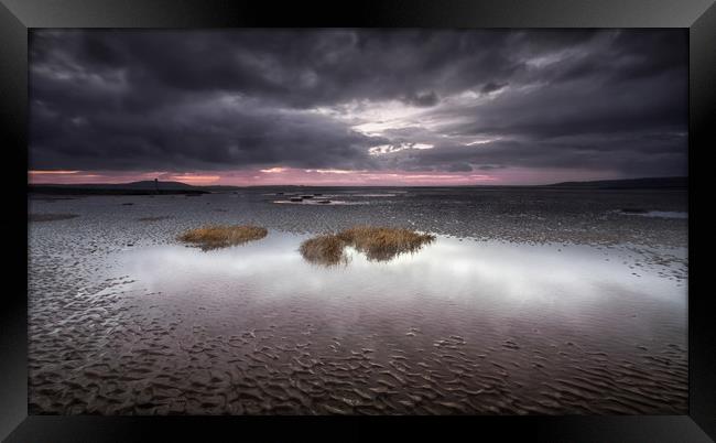 Machynys sunset Framed Print by Leighton Collins