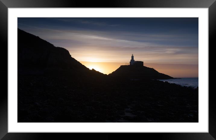 Sunrise at Mumbles Framed Mounted Print by Leighton Collins