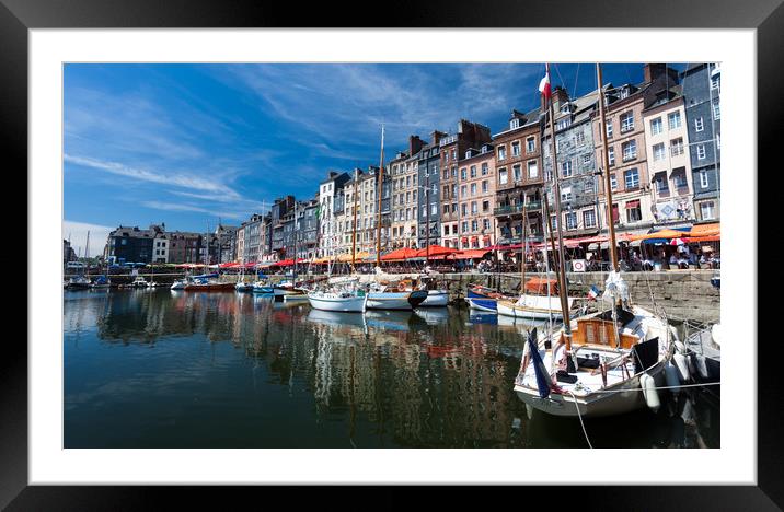 Honfleur town France Framed Mounted Print by Leighton Collins