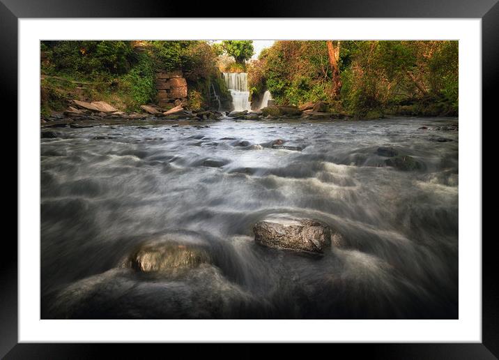 The Afon Llan at Penllergare Framed Mounted Print by Leighton Collins