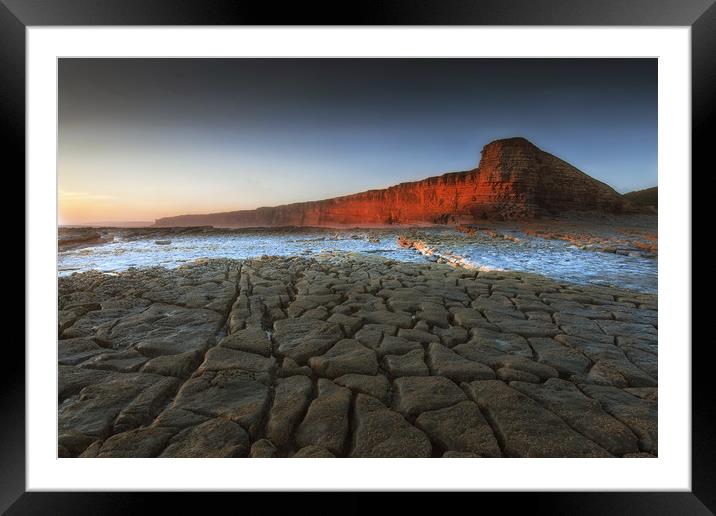 Nash Point Heritage Coastline Framed Mounted Print by Leighton Collins