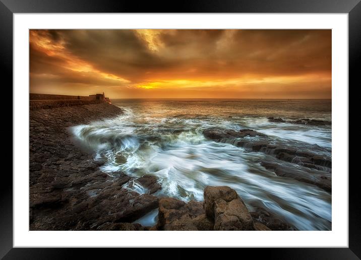 Dawn at Porthcawl Framed Mounted Print by Leighton Collins