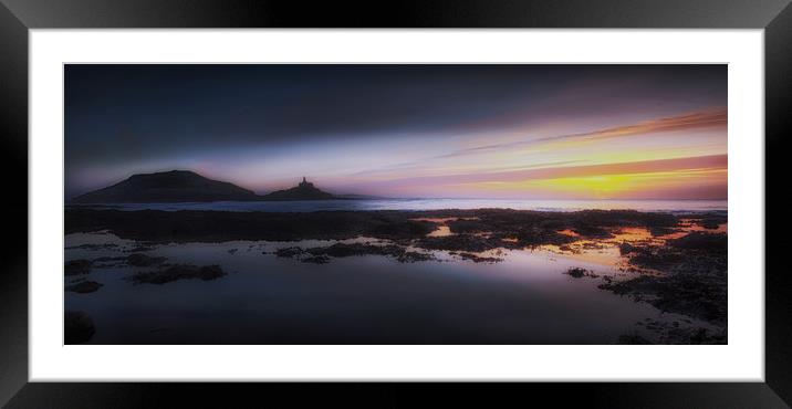 Bracelet Bay sunrise Framed Mounted Print by Leighton Collins