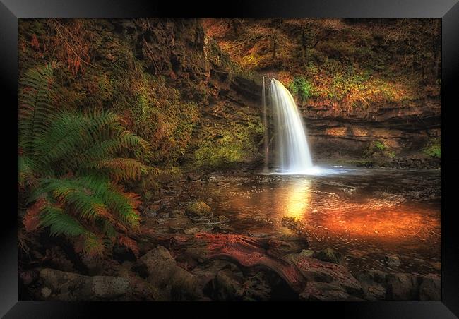 Sgwd Gwladus waterfall AKA Lady Falls  Framed Print by Leighton Collins