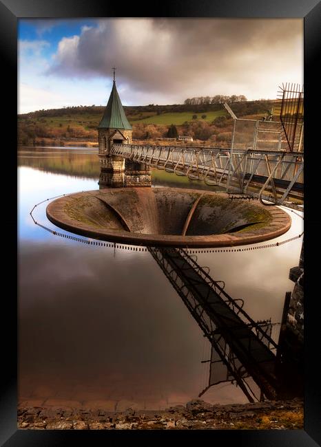 The overflow at Pontsticill reservoir Framed Print by Leighton Collins