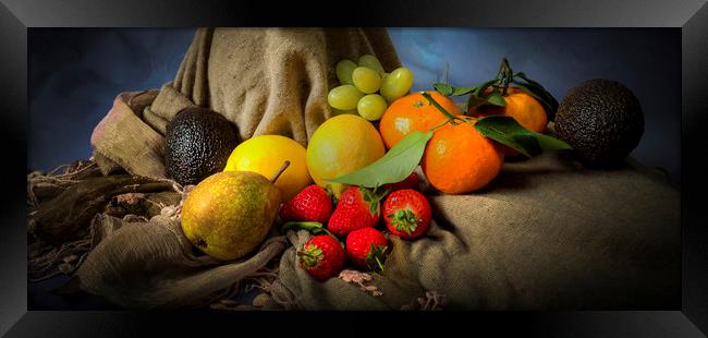 A mixture of fruit Framed Print by Leighton Collins