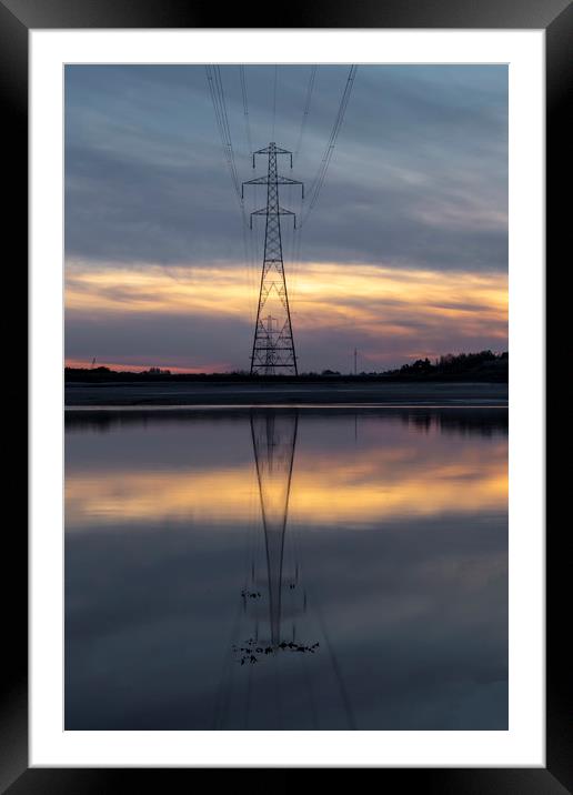 Pylon reflection Framed Mounted Print by Leighton Collins