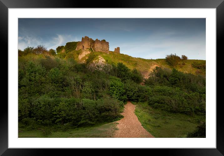 The ruins of Pennard Castle Framed Mounted Print by Leighton Collins