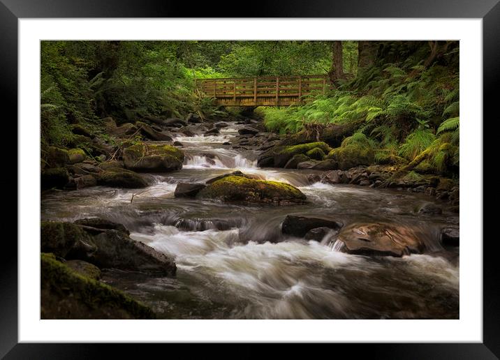 The bridge over the river Melin Framed Mounted Print by Leighton Collins