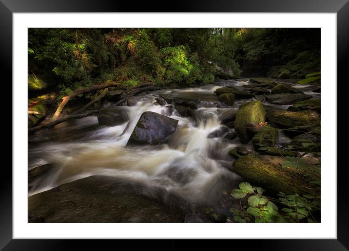 The Upper Clydach River in Swansea Framed Mounted Print by Leighton Collins