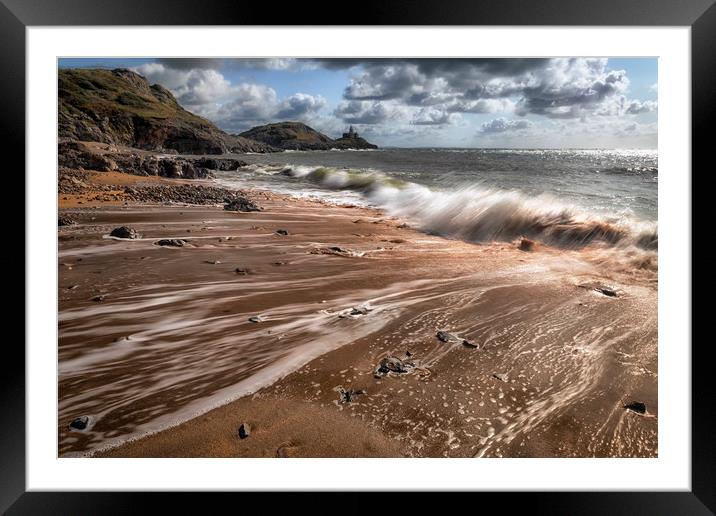 Bracelet bay beach Framed Mounted Print by Leighton Collins