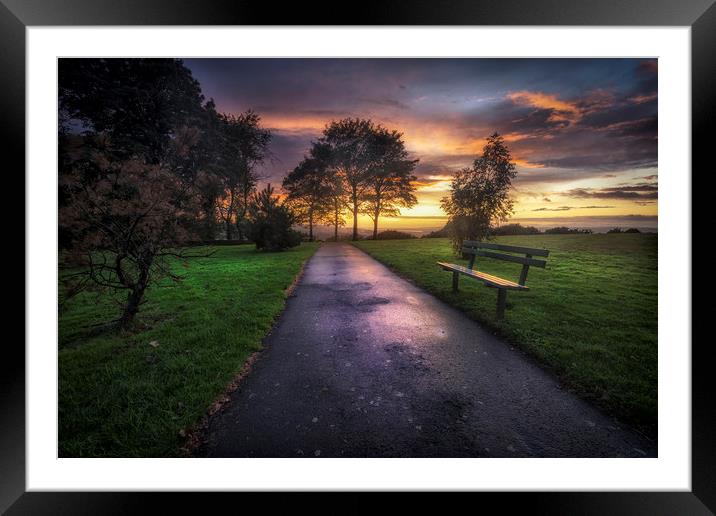 Ravenhill park sunset Framed Mounted Print by Leighton Collins