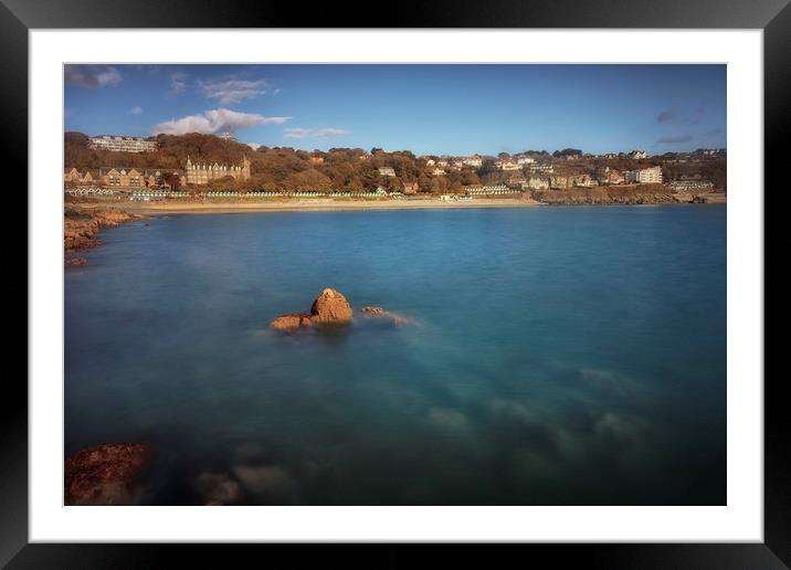 Langland Bay on the Gower peninsula Framed Mounted Print by Leighton Collins