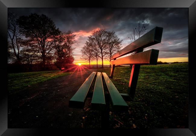 Sunset at Ravenhill park Framed Print by Leighton Collins