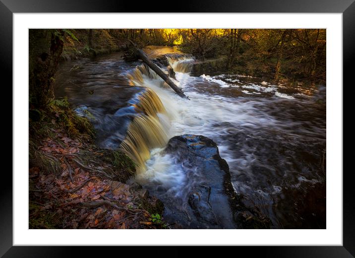 Waterfall Country South Wales Framed Mounted Print by Leighton Collins