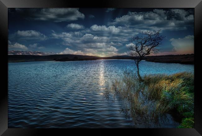 Broad Pool sunset Framed Print by Leighton Collins