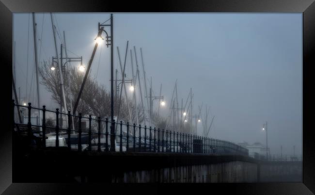 Street lights in the mist Framed Print by Leighton Collins