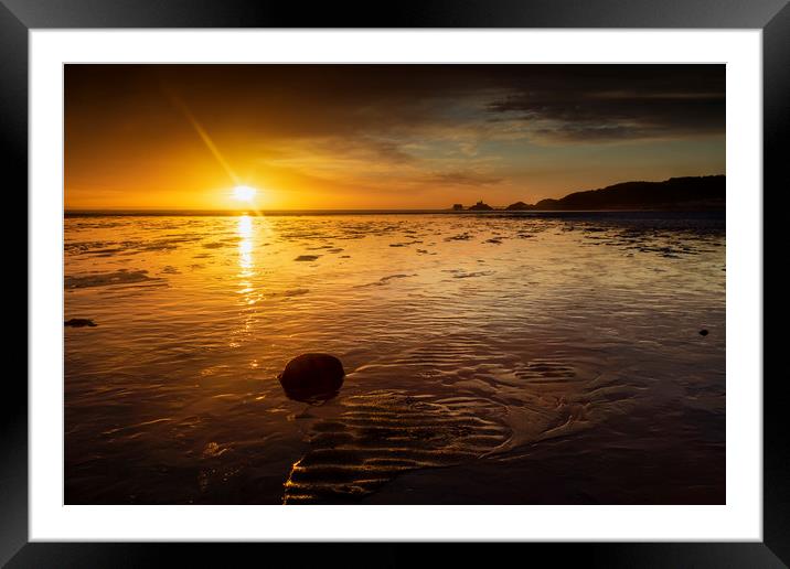 Sunrise at Swansea Bay Framed Mounted Print by Leighton Collins