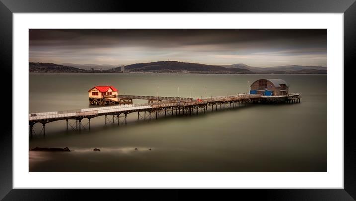 Mumbles Pier and Kilvey Hill Framed Mounted Print by Leighton Collins