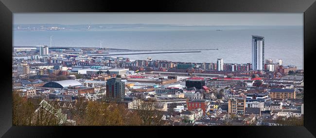 Swansea city South Wales Framed Print by Leighton Collins