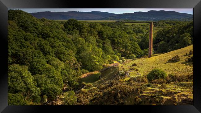 Henllys Lime Kilns chimney stack Framed Print by Leighton Collins