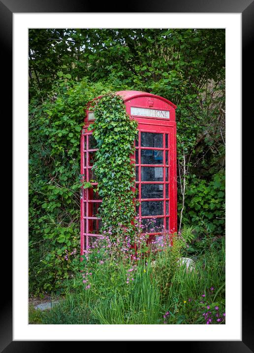 Abandoned British phone booth Framed Mounted Print by Leighton Collins