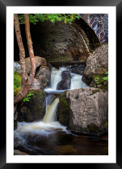 The Afon Clydach river in the Black Mountain Framed Mounted Print by Leighton Collins