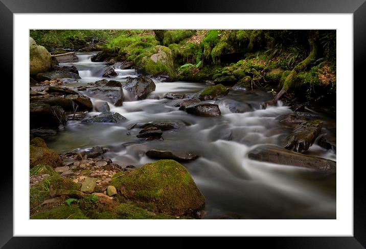Melincourt Brook in Resolven Framed Mounted Print by Leighton Collins