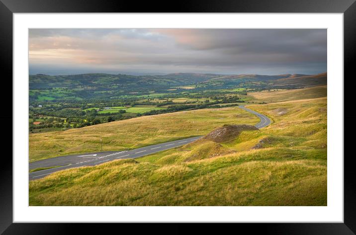 Mountain Road in South Wales Framed Mounted Print by Leighton Collins