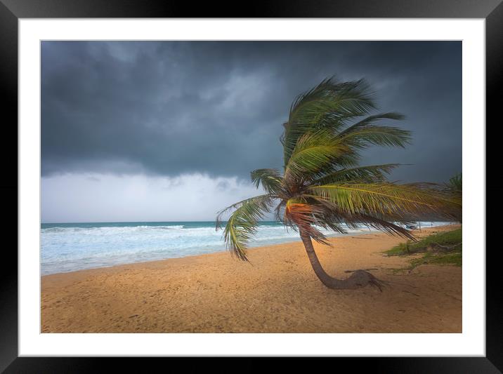 Incoming storm on Karon Beach Framed Mounted Print by Leighton Collins