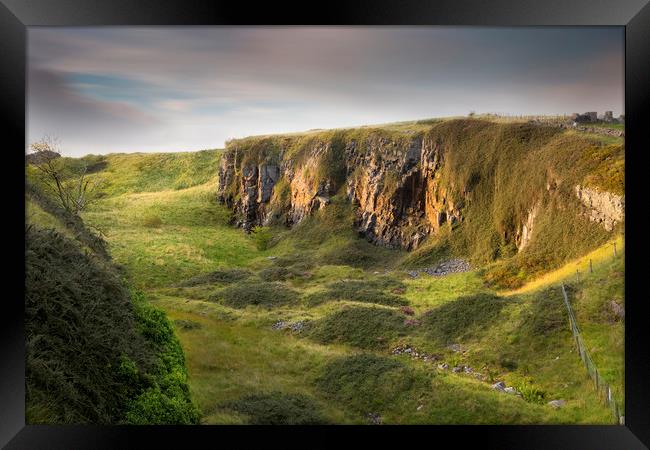 Dusk at Penwyllt in South Wales UK Framed Print by Leighton Collins