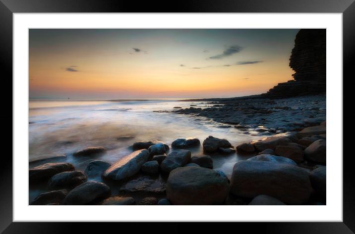 Sunset at Nash Point Framed Mounted Print by Leighton Collins